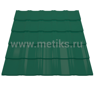 Металлочерепица Крона RAL 6005 (Зеленый мох)