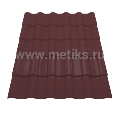 Металлочерепица Барса RAL 3005 (Вишня)
