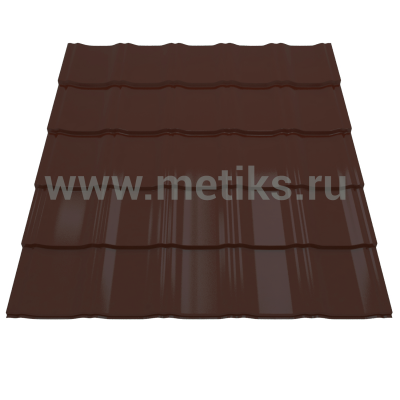 Металлочерепица Крона RAL 8017 (Коричневый шоколад)